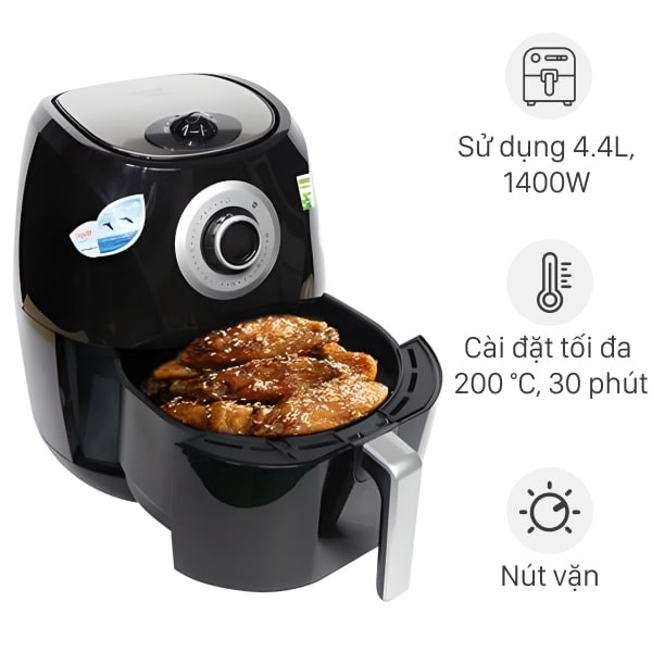 Nồi chiên không dầu Magic A84 4.4 lít Mới 100% Công nghệ, công suất  Rapid Air, 1400W - Bảo Hành 12 Tháng