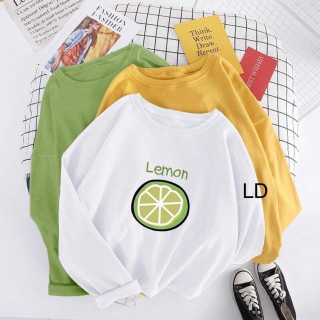 Áo thun lemon quả chanh cắt nửa ldu0919