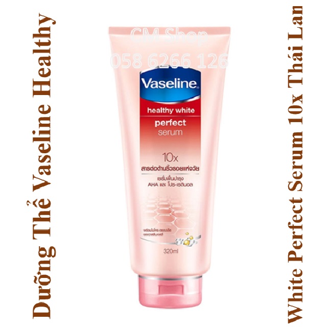 Dưỡng Thể Vaseline Healthy White Perfect Serum 10x - 320ml