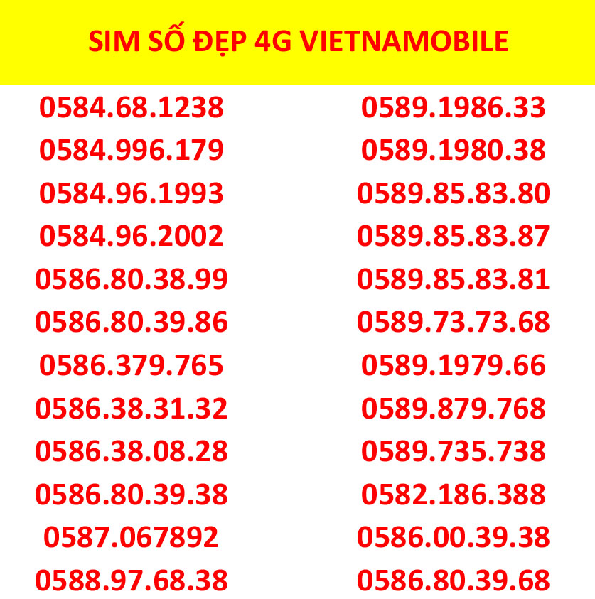 FREESHIP - CHƯA KÍCH HOẠT. Xả Kho Sim Số Đẹp 4G Vietnamobile - Sim Phát Lộc Thần Tài Giá rẻ - Nghe Gọi Miễn Phí -  4G Tốc Độ Cao