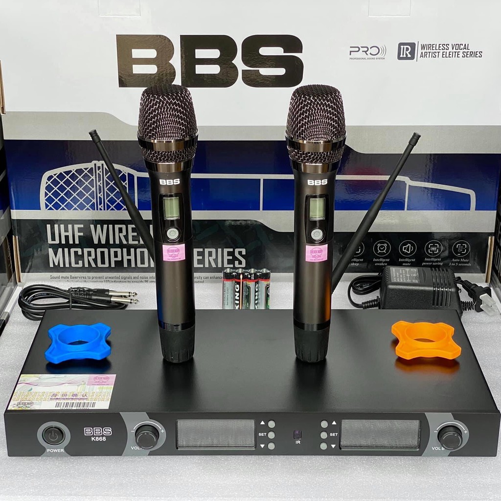 [HCM][ Sale 69%Sốc ] Micro Karaoke Không Dây Chuyên Nghiệp Cao Cấp BBS K868 Micro Karaoke Giá Rẻ Tiếng Sáng Chống Hú Rít Sóng Xa Tự Động Tắt - Bật Tín Hiệu Sau 3 Giây Chuyên Dùng Cho Sự Kiện Sân Khấu Lớn BH 12 Uy Tín