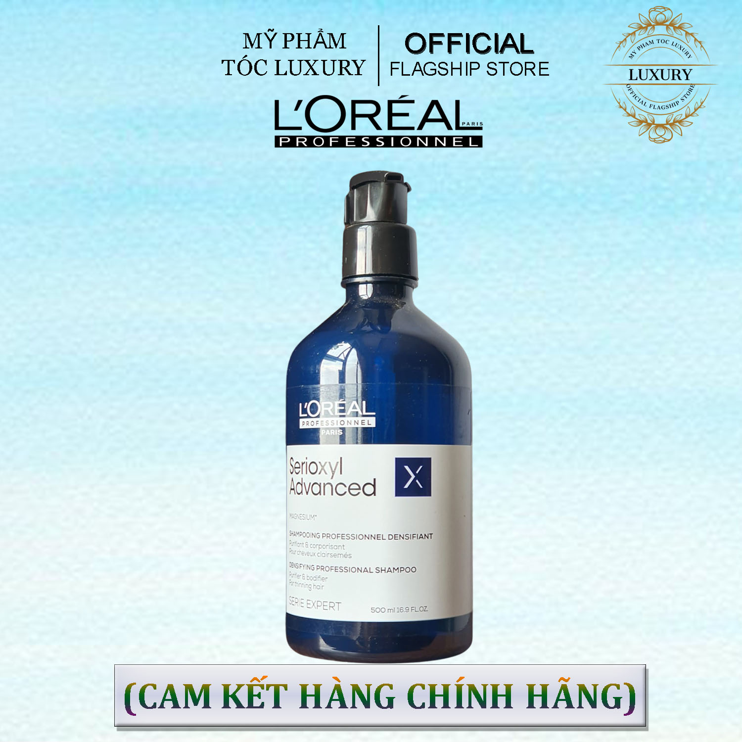 Dầu gội chống rụng kích thích mọc tóc Loreal Professionnel Serioxyl Advanced Densify 500ml