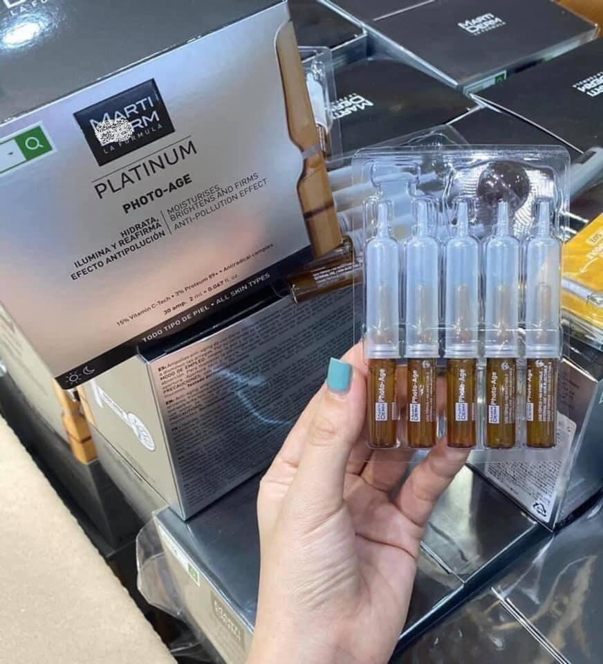 MartiDerm Platinum Photo Age HA+ Ampoules 15% Vitamin C Nguyên Chất Chống Lão Hóa - XÁCH TAY