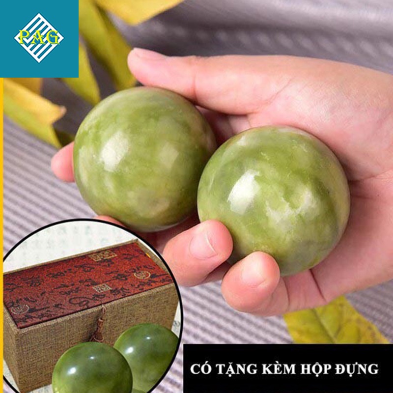 Cặp bi lăn tay đá serpentine yên bái, tăng cường sức khoẻ đôi bàn tay