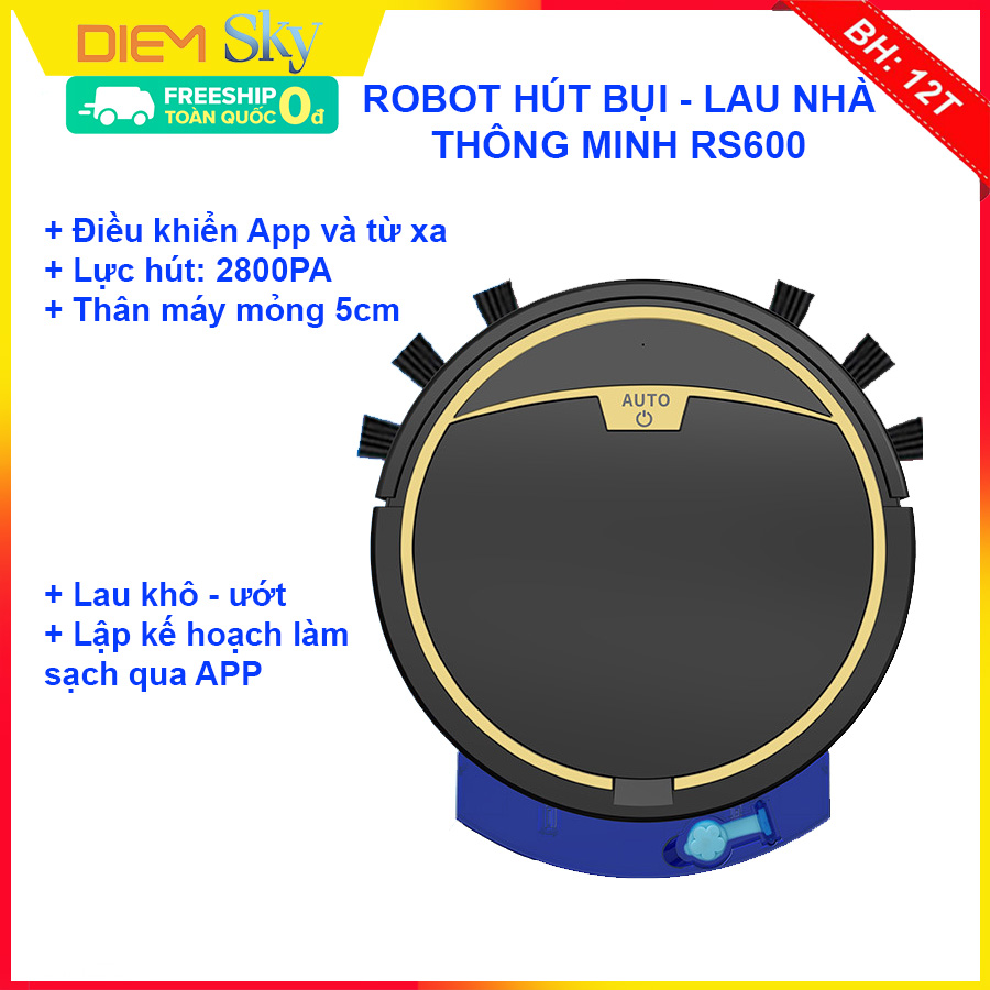 Robot hút bụi lau nhà thông minh. Robot hút bụi điều khiển qua APP điện thoại, có remote điều khiển, lập trình chế độ làm sạch thông minh...