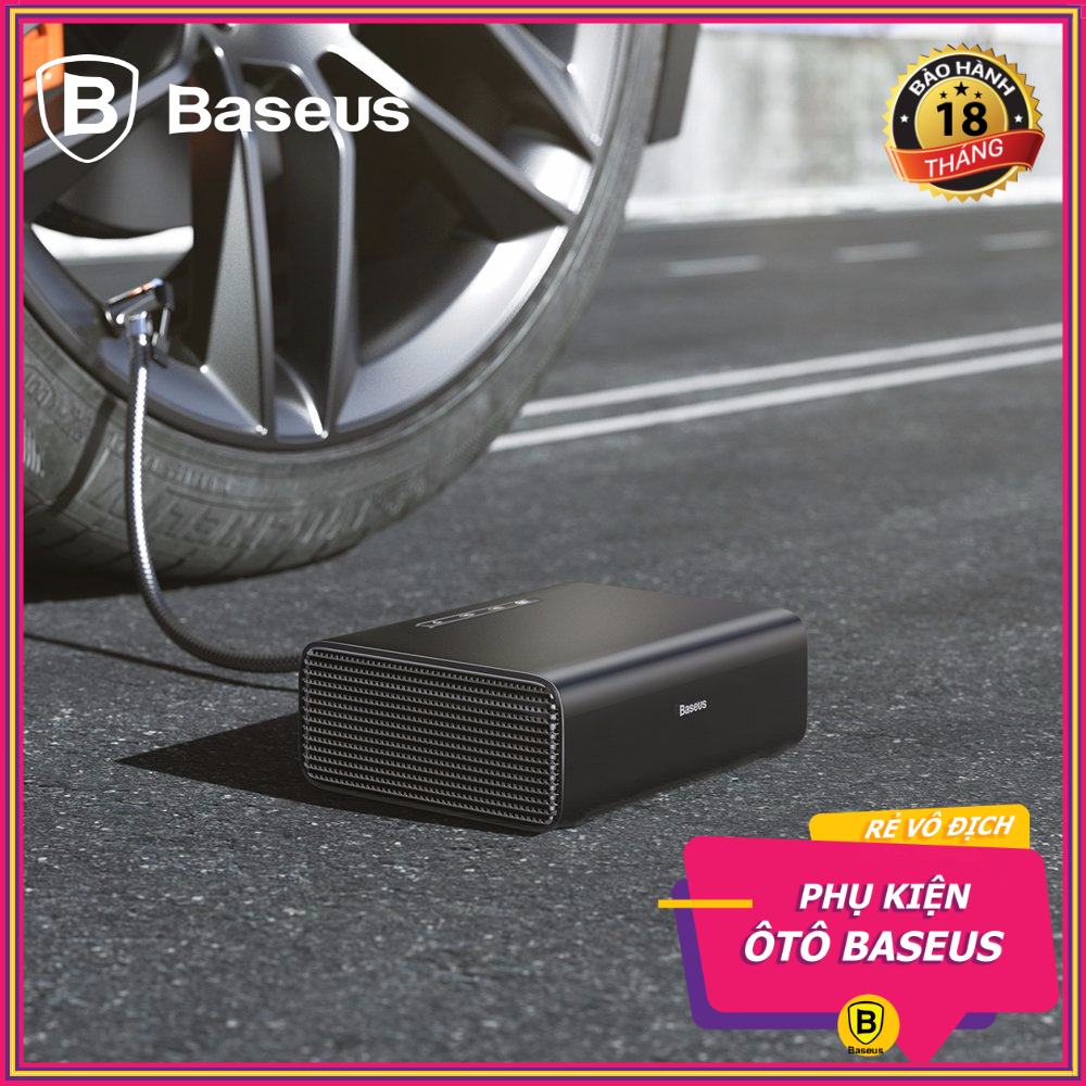 Máy bơm lốp ô tô tự động 12V Baseus Smart inflator Pump ( CRCQB01 )