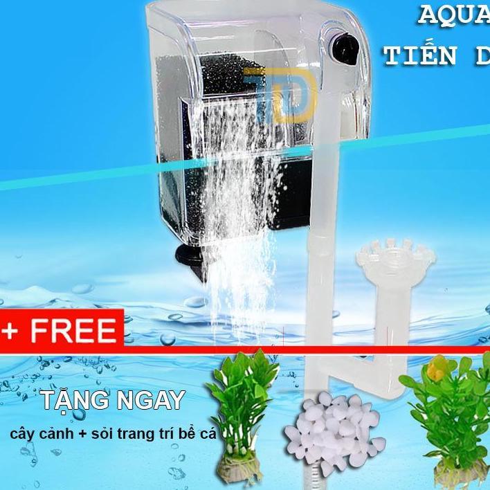 Máy lọc nước bể cá 3 trong 1 tạo thác nước kết hợp hút mặt cho bể cá cảnh