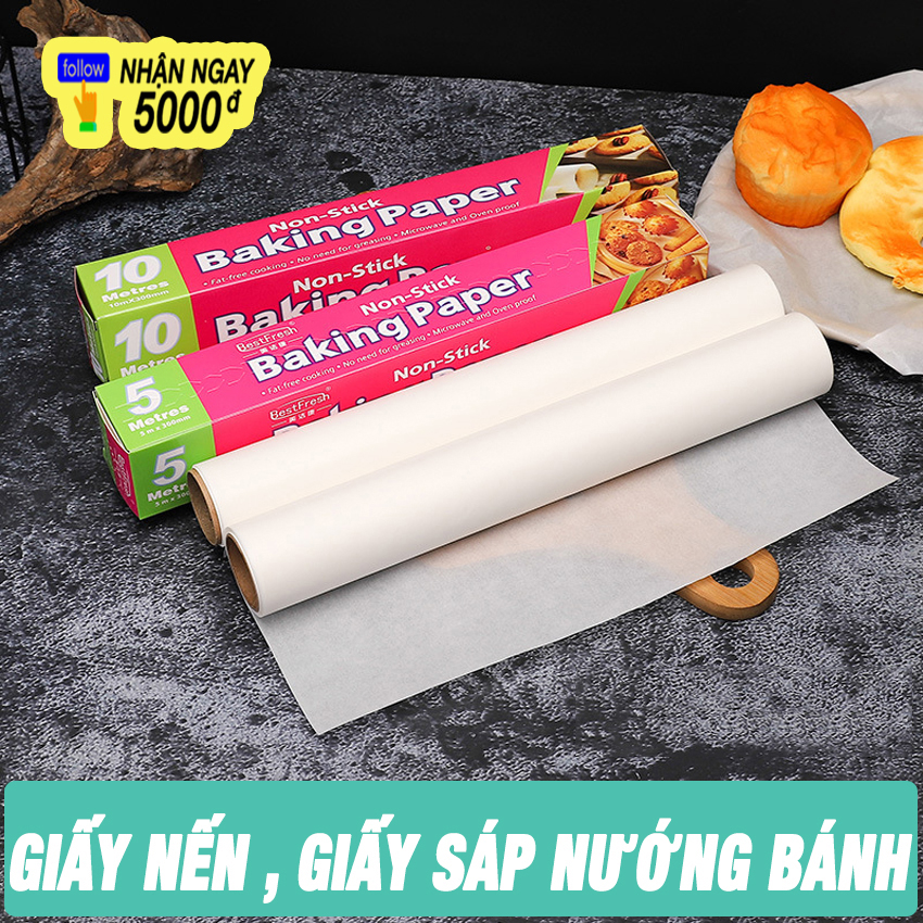 Giấy Nến Nướng Bánh Baking Paper – Cuộn Giấy Sáp Lót Nồi Chiên Không Dầu HAPPYHOUSE – Lót Nướng Bánh Nướng Thức Ăn