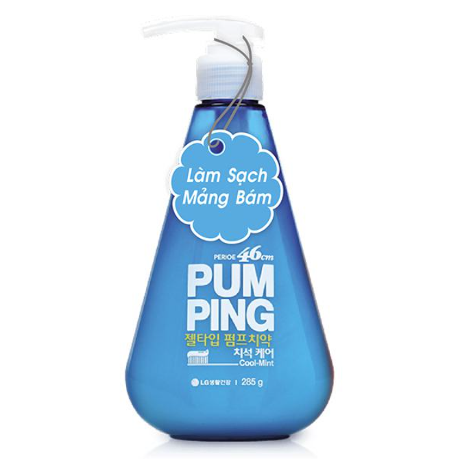 Kem đánh răng Hàn Quốc Pumping 285g. 3 loại : cool mint/ hương thảo/ trắng răng