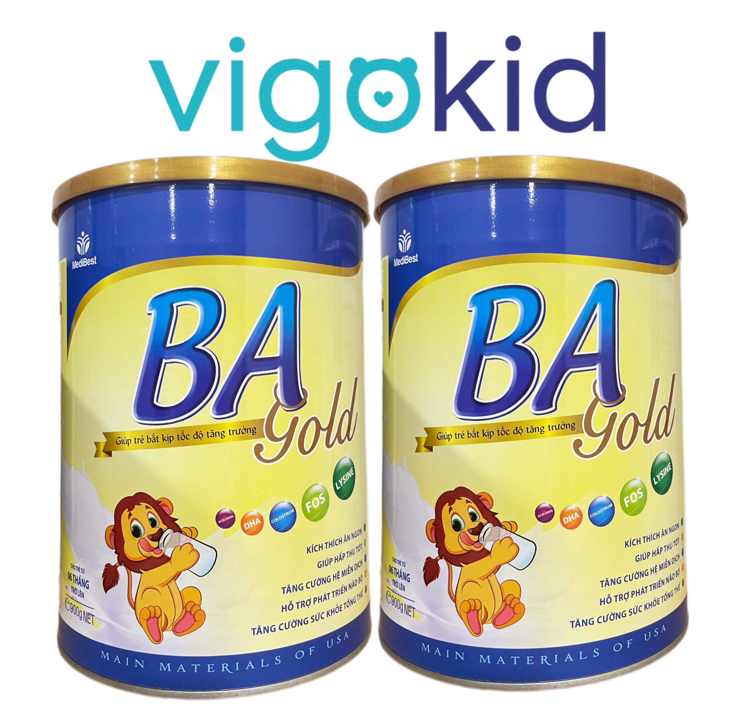 Sữa tăng trưởng ba gold lon 900g cho trẻ từ 6 tháng tuổi trở lên