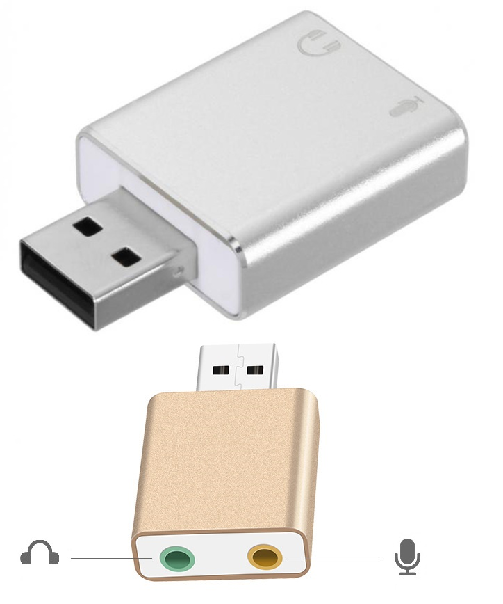 Đầu usb sound 7.1 card âm thanh 3d vỏ nhôm