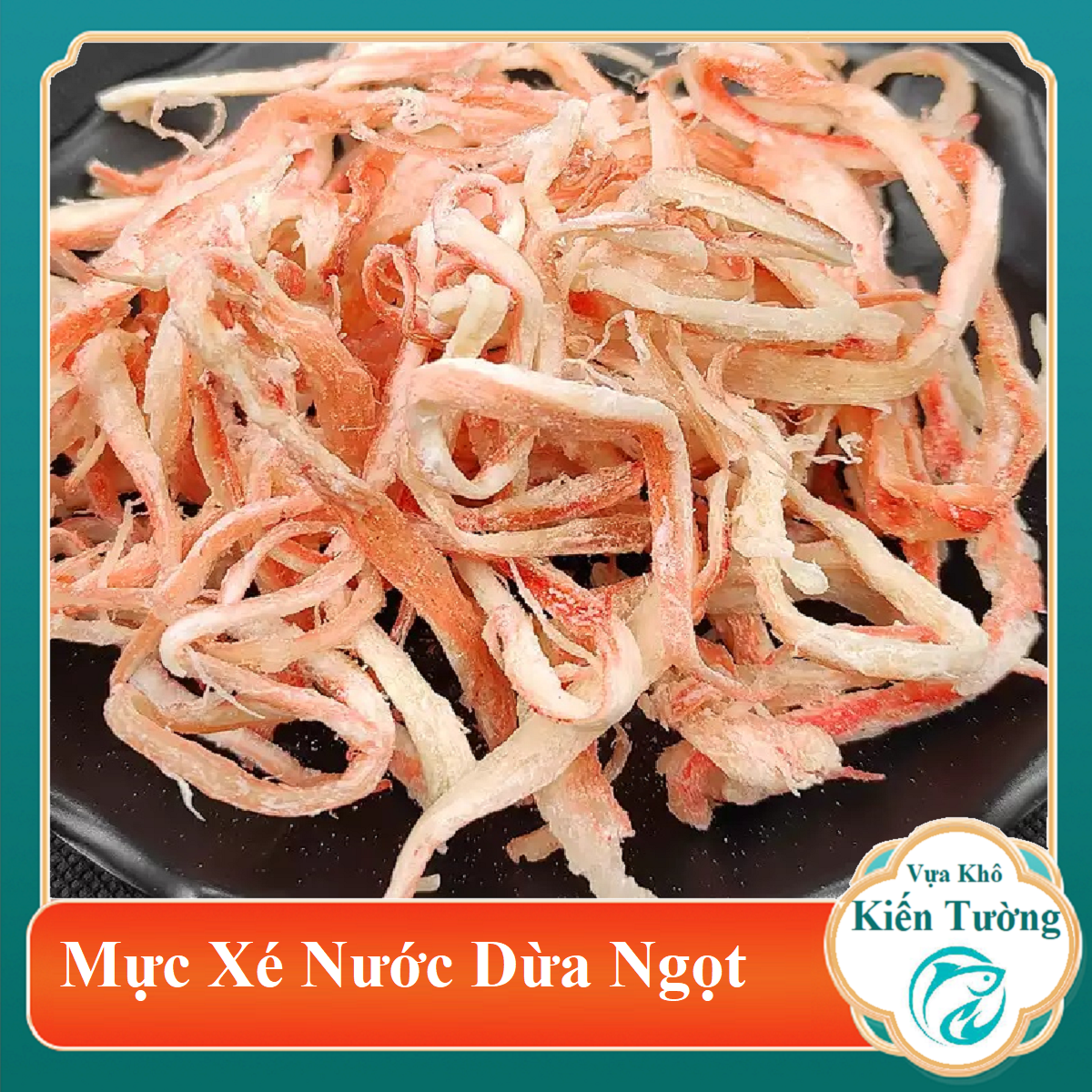 Mực Xé Sợi Hấp Nước Dừa Dai Dai, Ngọt Ngọt Thơm Ngon Miễn Bàn 200gr-Vựa Khô Kiến Tường