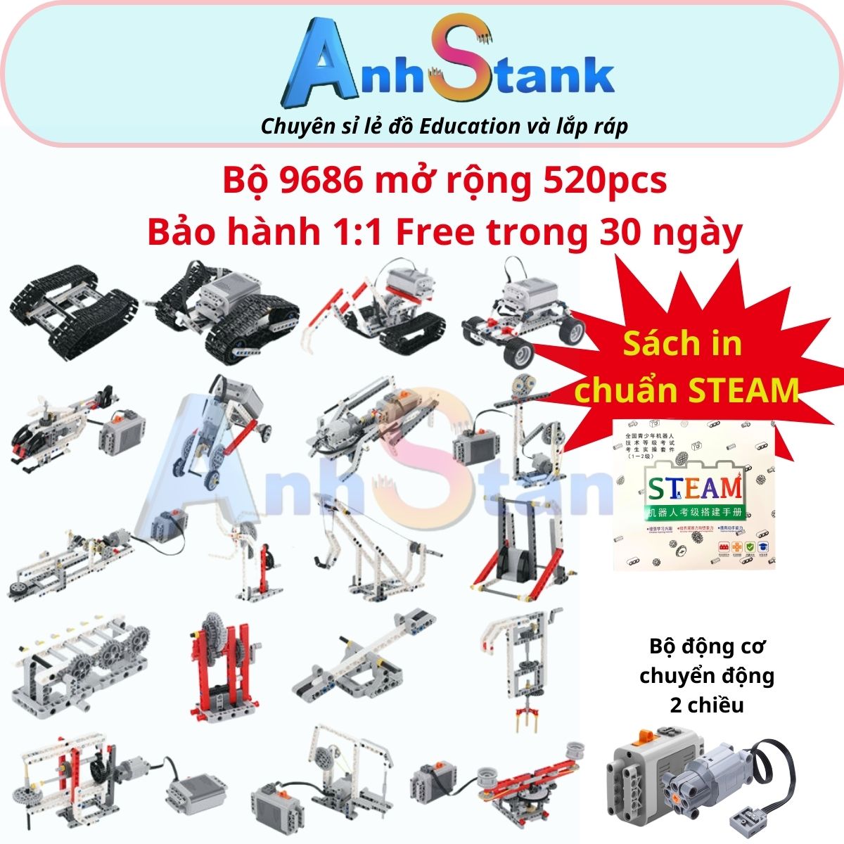 Mô hình 9686 mở rộng siêu xe tăng 548 Chi tiết KÈM THÙNG  Đồ chơi trí tuệ Bảo hành 1:1 động cơ