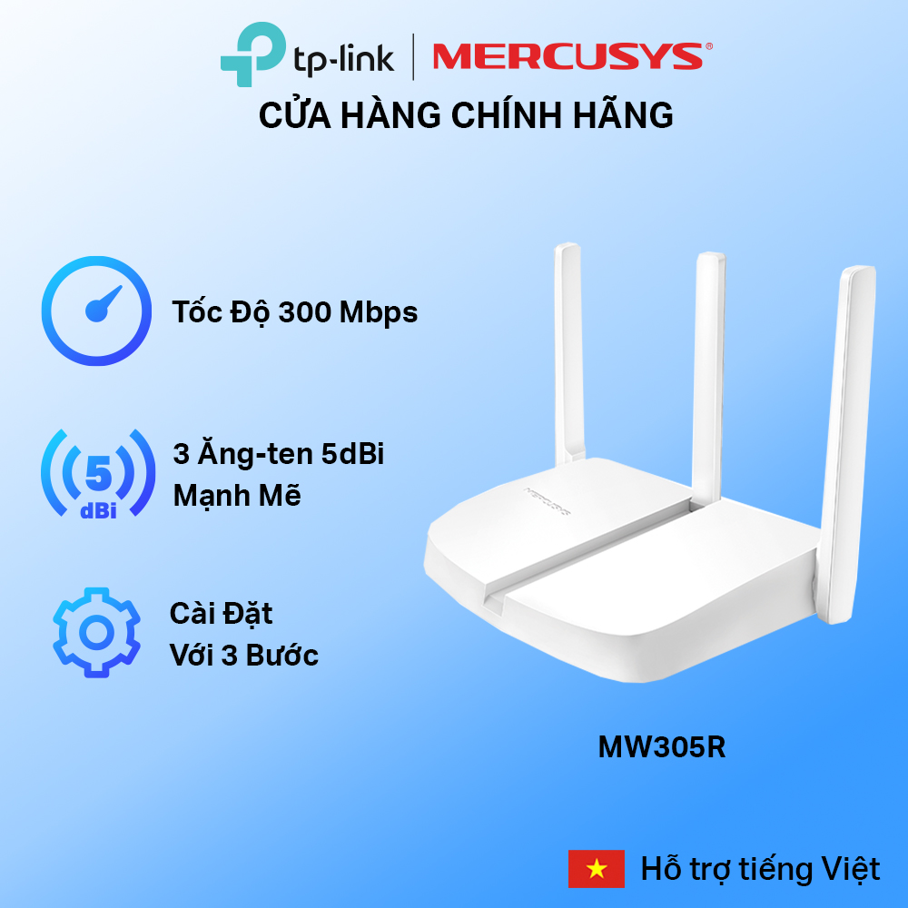 [Bán Chạy] Bộ Phát Wifi Mercusys MW305R Chuẩn N 300Mbps