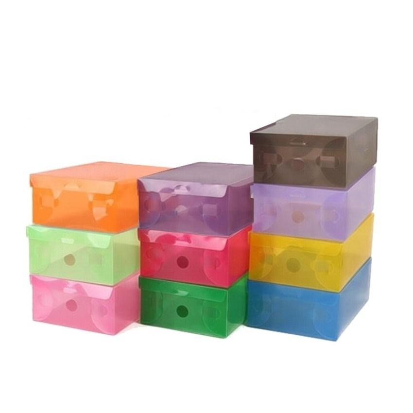 Combo 10 hộp đựng giày trong suốt Happyshop92 hap2216