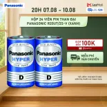 Hộp 24 viên Pin Than Đại Panasonic R20UT/2S-V (Xanh) - Hàng Chính Hãng