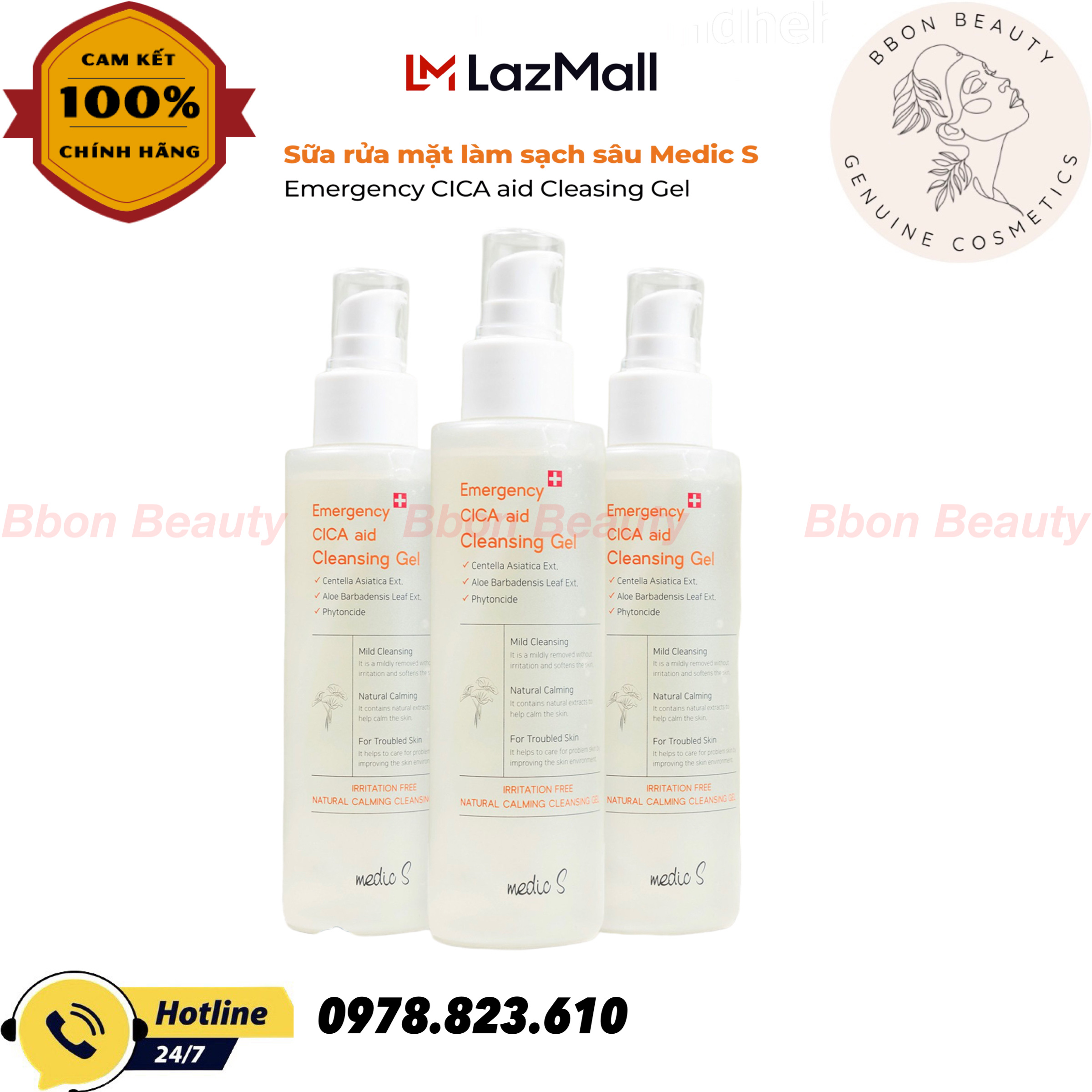 Sữa rửa mặt medic s hàn quốc150ml - bbon beauty chính hãng