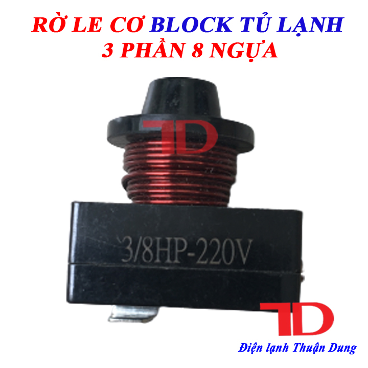 Rờ le cơ block tủ lạnh, tủ đông 3 phần 8 ngựa