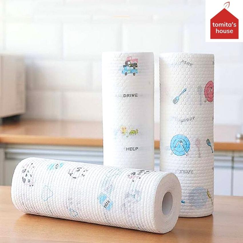 [FREESHIP] Khăn giấy lau bếp TOMITA TMT411 khăn giấy đa năng, thấm hút nhanh, lau cực sạch, dùng lau khô hoặc lau ướt đều sạch, tái sử dụng nhiều lần, mềm mịn an toàn sức khỏe, gia dụng thông minh 2021