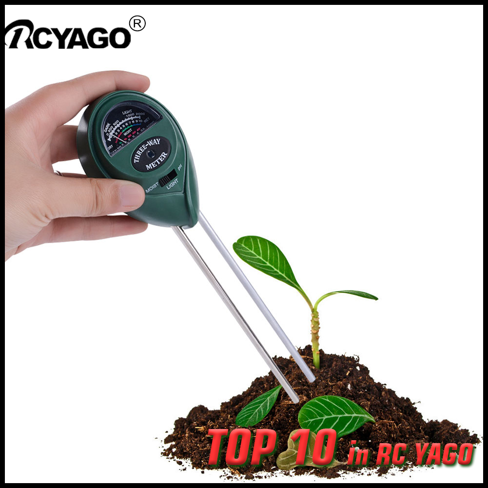 RCYAGO Máy kiểm tra độ PH đất của hoa cây 3 trong 1 phân tích thủy canh
