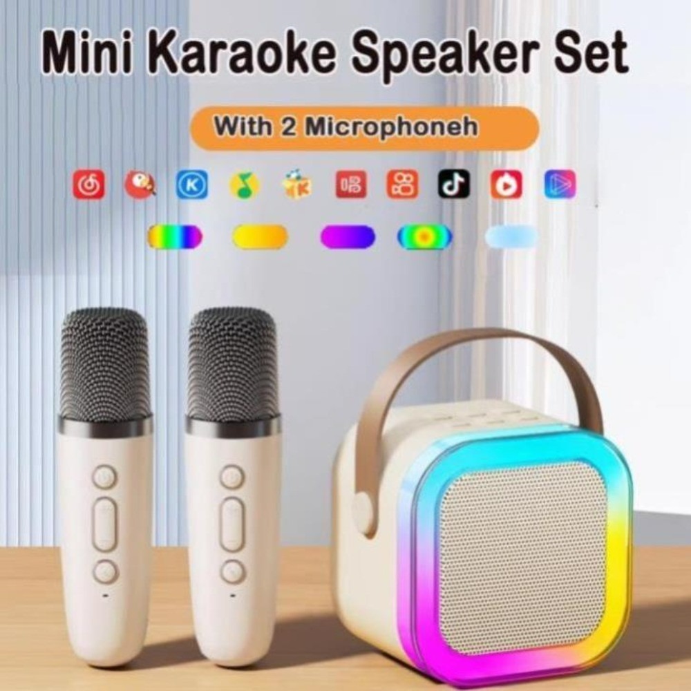 Loa bluetooth, loa karaoke mini k12 sạc pin không dây, âm thanh hay bass chuẩn tặng kèm 2 míc há củ loa kem nghe nhạc nghe nhạc nghe nhạc