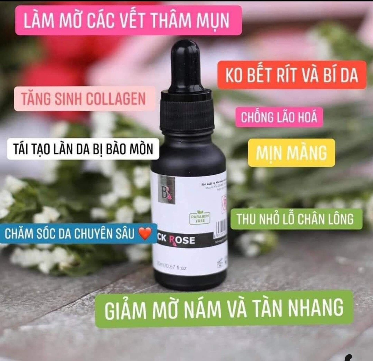 Serum Black rose Chính hãng Hồng Tâm 20ml