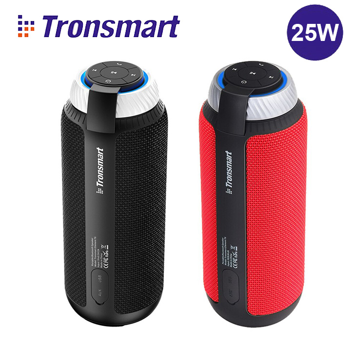 Loa di động không dây ngoài trời TRONSMART Element T6, Công suất 25W, Chống nước IPX67, âm thanh vòm 360 độ ( màu đỏ ) - BẢO HÀNH 12 THÁNG