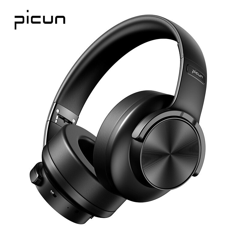 Picun B8 Bluetooth 5.0 Headphones 40H Play time, 50mm Driver Touch Control Wireless Headphone with Mic Over Ear Earphone Wired Headset