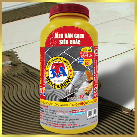 Keo dán gạch siêu chắc 3a mentadent 1kg - dạng lon