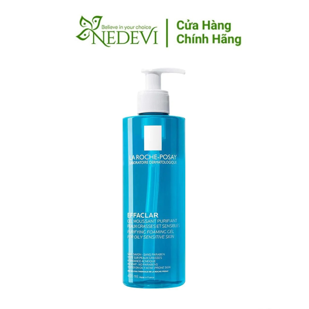 Sữa rửa mặt da dầu mụn La Roche Posay Effaclar Purifying Foaming Gel Cleanser 400 ml - Nedevi