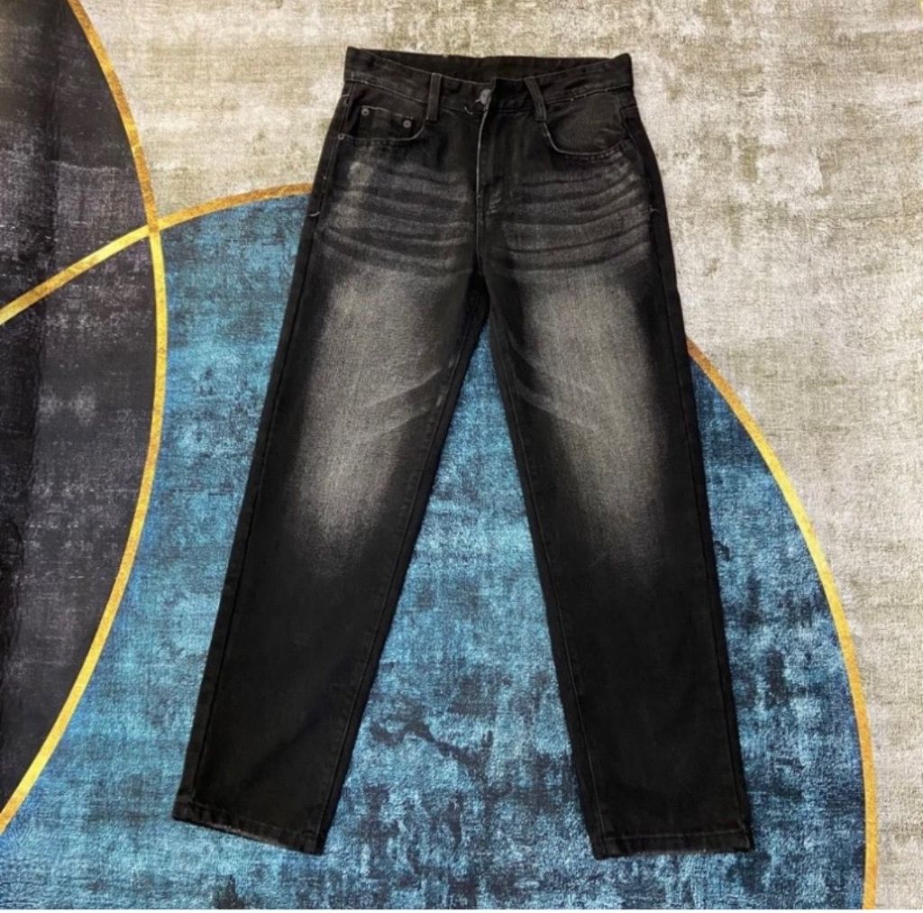 Quần jean nam ống xuông vải jean cotton co dãn form skinny bó chân màu xanh kiểu dáng hàn quốc cao cấp mẫu mới N77 FASHION