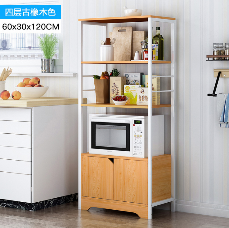 Kệ tủ nhà bếp gỗ 4 tầng đa năng tiện lợi j0503