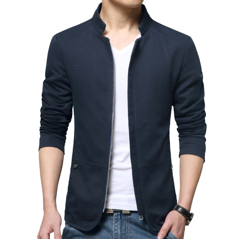Áo khoác kaki nam giả vest 2 lớp khavi bd16 - xanh đen