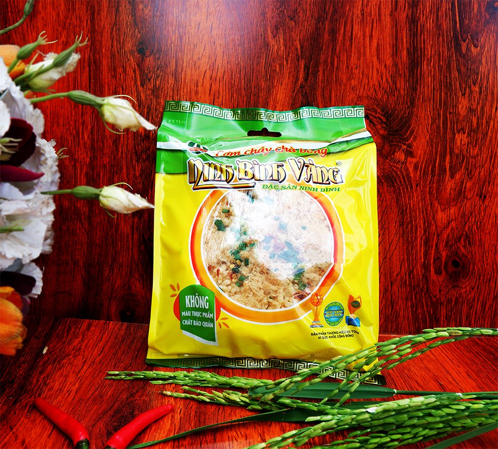 Combo 3 gói cơm cháy chà bông Ninh Bình Vàng 130g - Cơm cháy chà bông tẩm sốt