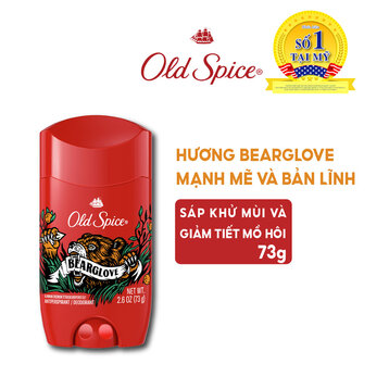 [Chính hãng] Lăn Sáp khử mùi Old Spice 73g Bearglove I Wolfthorn I Timber I Fiji (Sáp trắng)