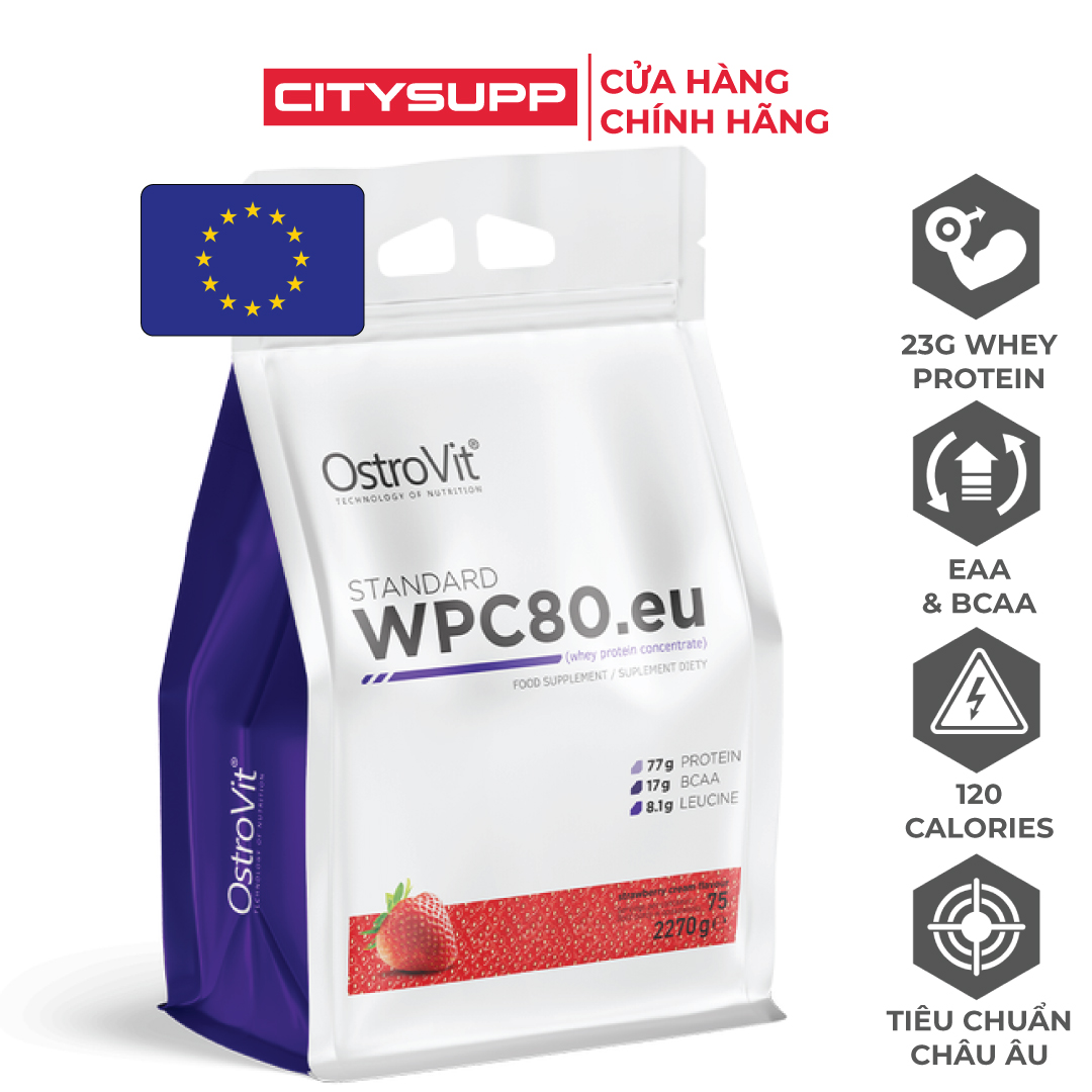 Ostrovit standard wpc80.eu whey protein tiêu chuẩn châu âu, 75 lần dùng