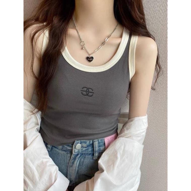 Áo bra ba lỗ viền CN Gân Tăm, Áo ba lỗ có kèm đệm mút Qccc