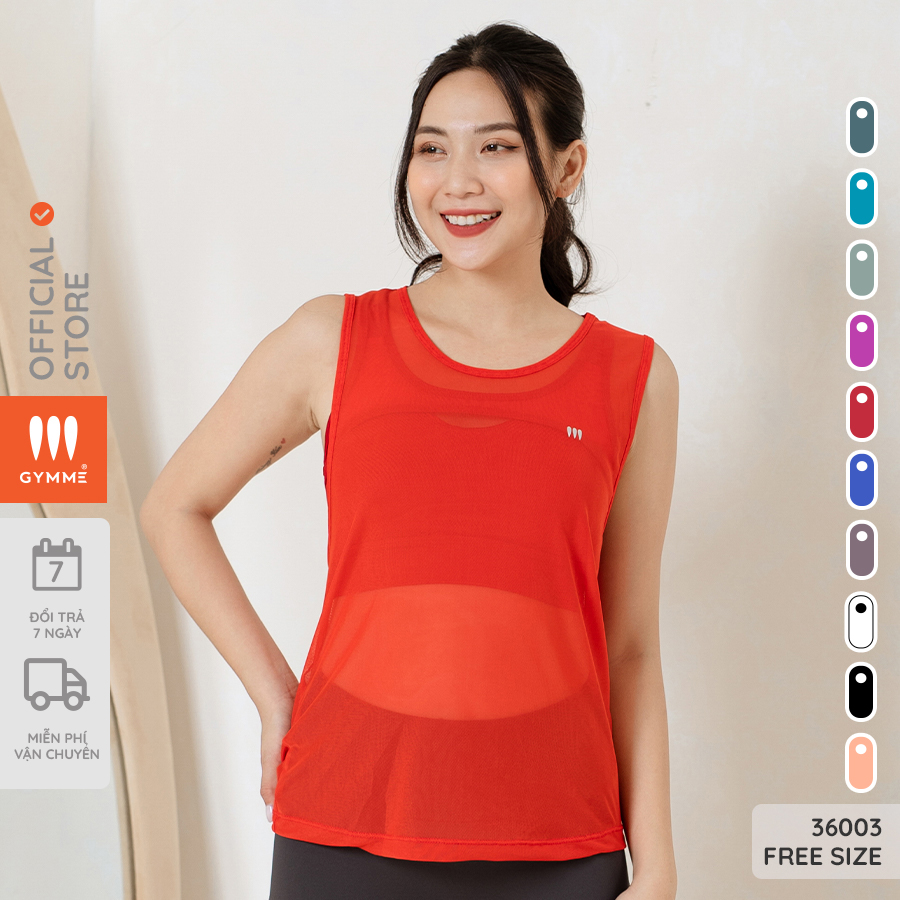 Áo tanktop tập gym yoga nữ vạt xéo cá tính freesize GYMME-36003