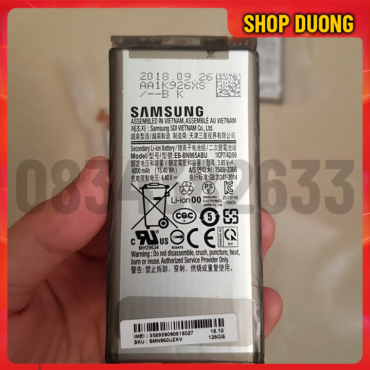 Mã pin eb-bn965abu pin điện thoại samsung note 9 zin tháo máy - shop dương