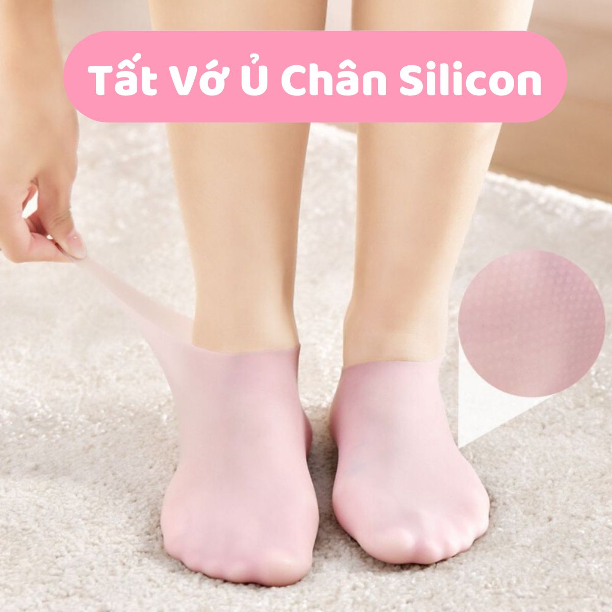 Tất vớ ủ chân silicon thẩm thấu nhanh dưỡng da, vớ ủ kem chăm sóc dưỡng ẩm da mềm mịn trắng sáng