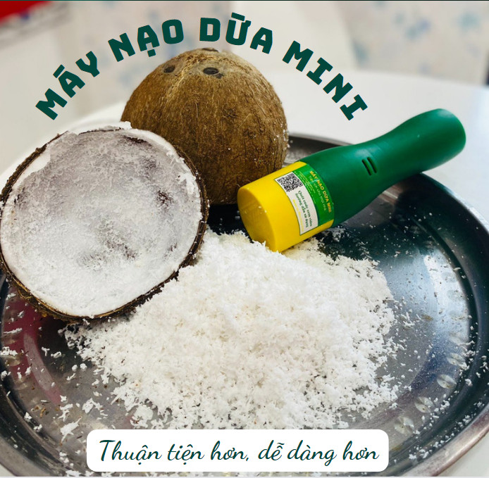 Máy nạo dừa mini - máy nạo dừa khô mini - không dây - gọn nhẹ - tiện lợi - thiết kế đẹp mắt