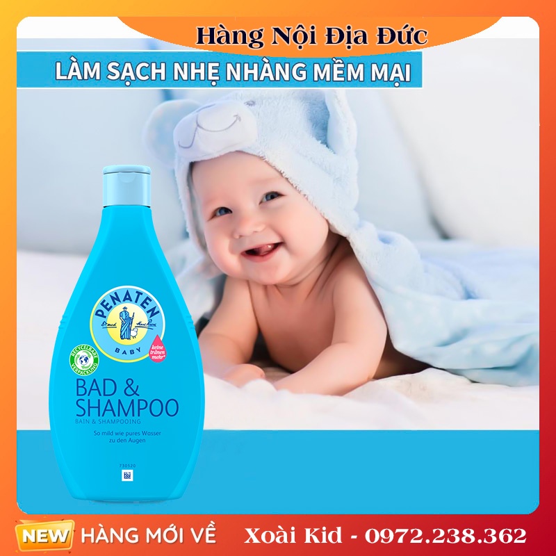 Sữa tắm gội chống cảm Penaten 400ml Đức cho bé từ sơ sinh [ Mẫu mới nhhất đủ bill]