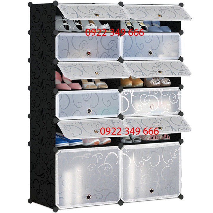 Tủ giày lắp ghép 12 ô