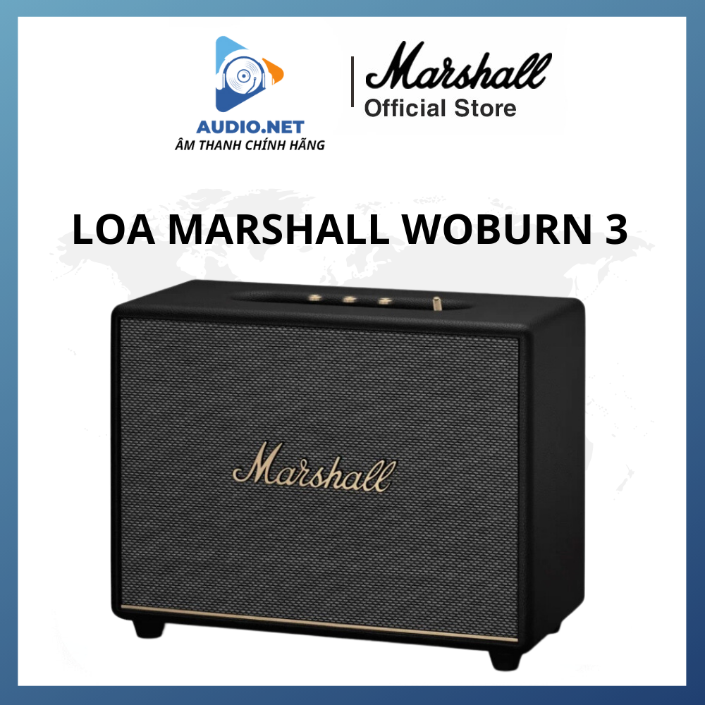 Loa bluetooth không dây marshall woburn iii cắm nguồn - audio new 100%, bảo hành 12 tháng. 1 đổi 1