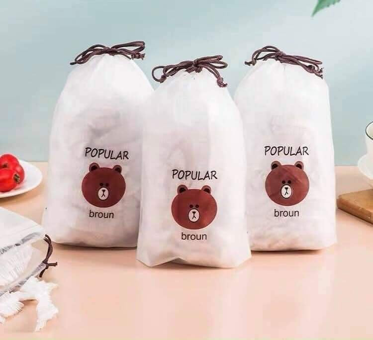 Set 100 Chiếc Màng Bọc Thực Phẩm Có Chun Đựng Trong Túi Gâis