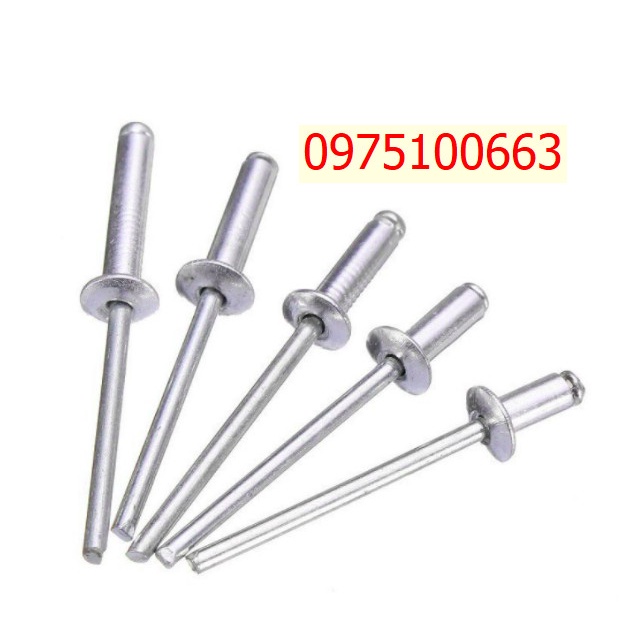 Rive nhôm 3x10mm,3x20mm,4x10mm,4x20mm,5x10mm,5x20mm/ 100gram - đinh rive rút rivets 100g