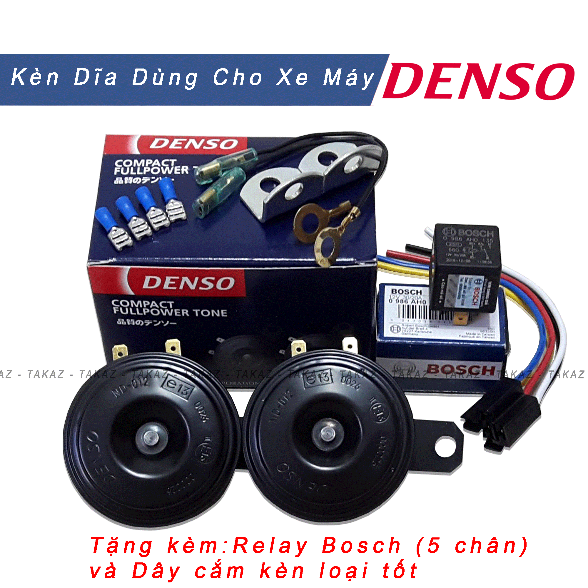 [HCM]Kèn Denso Dùng Cho Xe Máy 12V Made in indonesia
