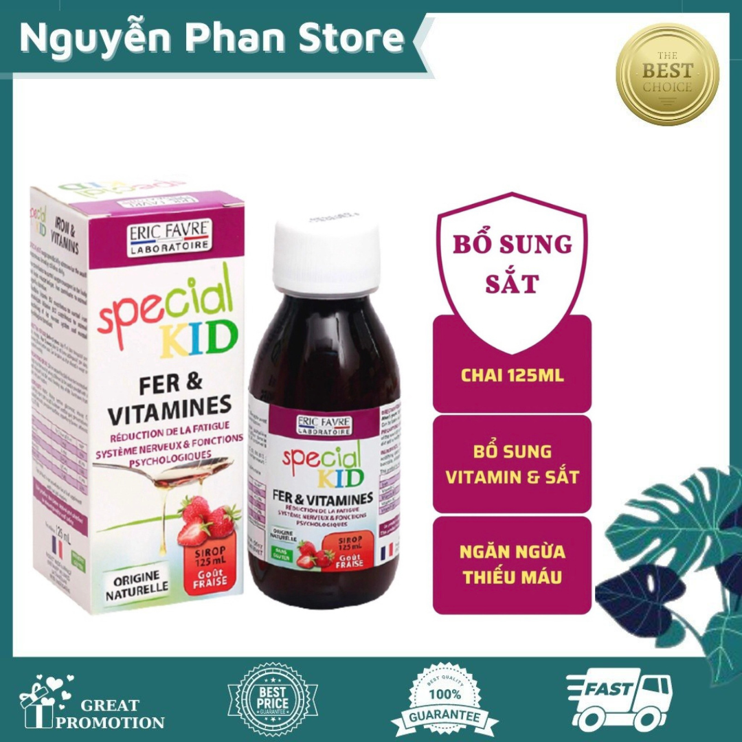 Siro bổ sung sắt và các vitamin fer & vitamines special kid 125ml