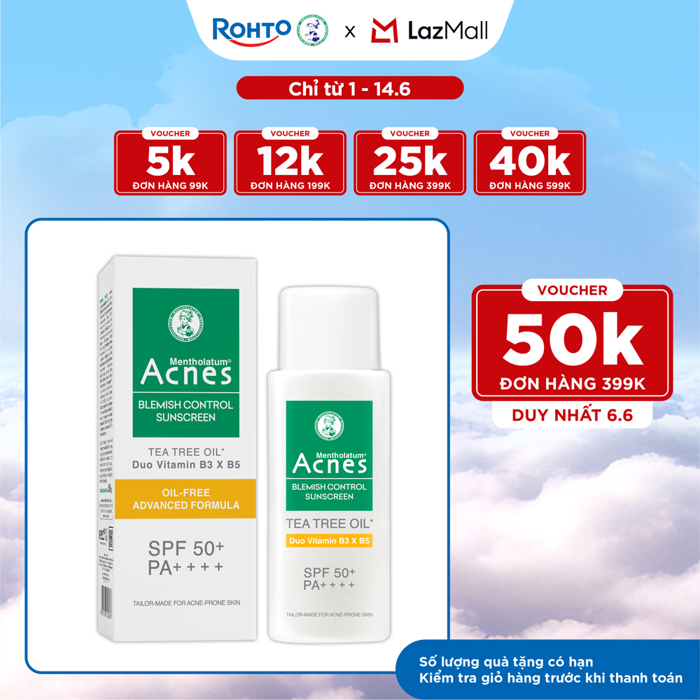 Kem chống nắng cho da dầu mụn Acnes Blemish Control Sunscreen 50ml