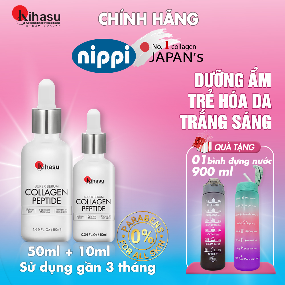 Tinh Chất Collagen Vitamin C Kihasu Dưỡng Da Chuyên Sâu, Giúp Da Trắng Sáng, Mờ Thâm Nám, Ngăn Các Dấu Hiệu Lão Hóa